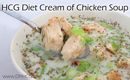 Cream of Chicken Soup that is safe for the HCG diet.... score! This is the perfect recipe for a rainy day or for being sick while on the HCG diet! 