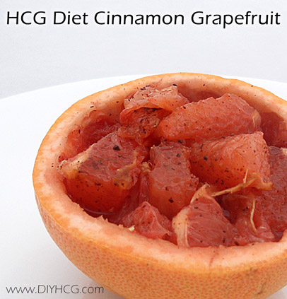 Wake up with this amazing HCG diet recipe --- toasted cinnamon grapefruit! Yum!